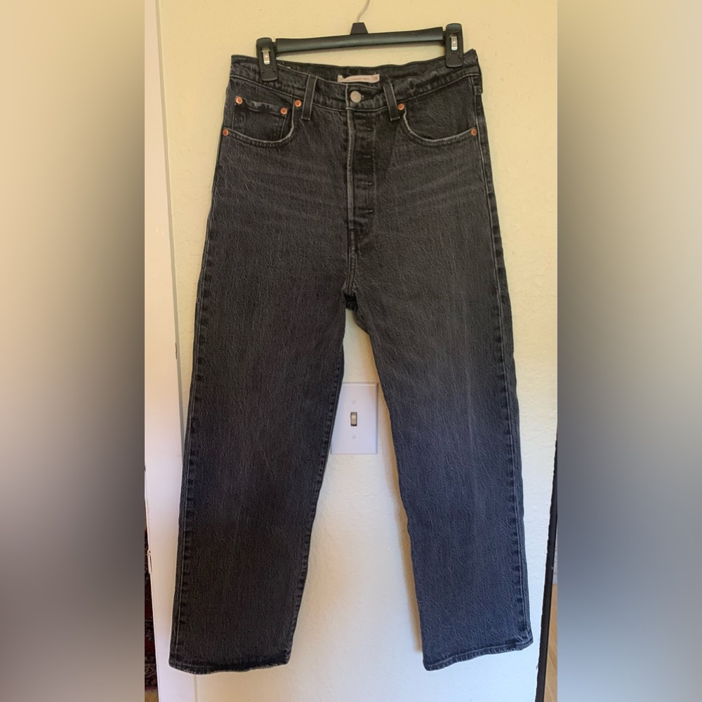 Levi’s Ribcage Straight Black Denim